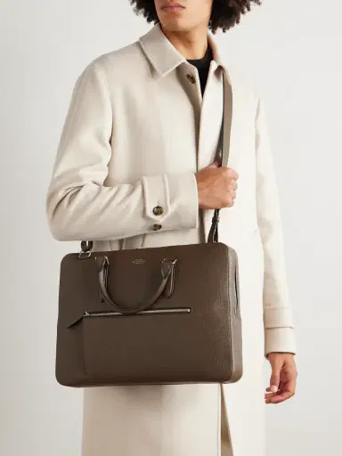 Smythson Full-Grain Leather Briefcase - Men | Thumbnail 2 Smythson Full-Grain Leather Briefcase - Men | Thumbnail 2