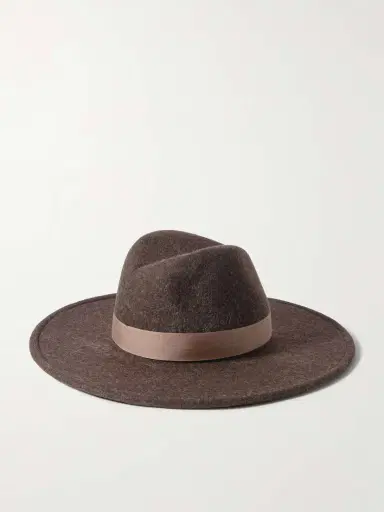 Gigi Burris Jeanne Embellished Satin-trimmed Wool And Cotton-blend Felt Fedora | Thumbnail 3 Gigi Burris Jeanne Embellished Satin-trimmed Wool And Cotton-blend Felt Fedora | Thumbnail 3