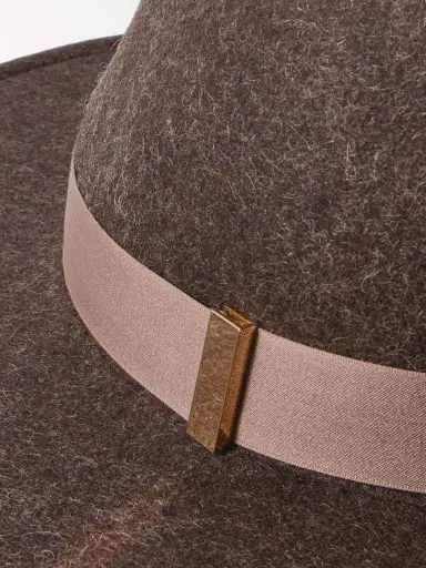 Gigi Burris Jeanne Embellished Satin-trimmed Wool And Cotton-blend Felt Fedora | Thumbnail 4 Gigi Burris Jeanne Embellished Satin-trimmed Wool And Cotton-blend Felt Fedora | Thumbnail 4