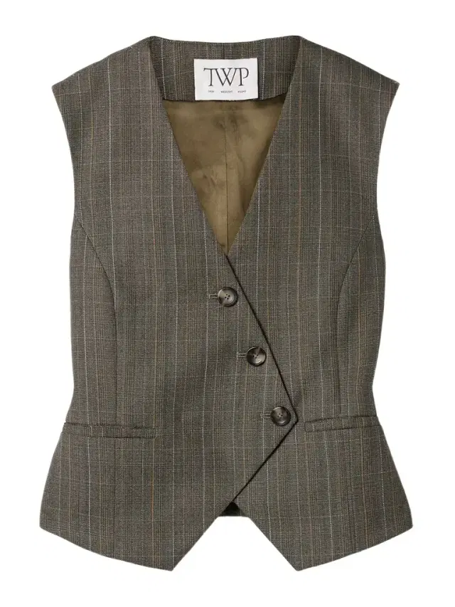 TWP Tyler Checked Wool Vest