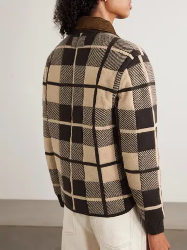 Guest In Residence Reversible Corduroy-trimmed Quilted Shell And Checked Wool And Cashmere-blend Jacket | Thumbnail 4 Guest In Residence Reversible Corduroy-trimmed Quilted Shell And Checked Wool And Cashmere-blend Jacket | Thumbnail 4