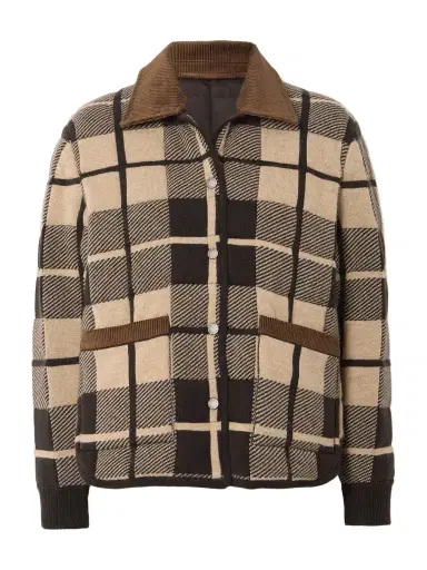 Guest In Residence Reversible Corduroy-trimmed Quilted Shell And Checked Wool And Cashmere-blend Jacket | Thumbnail 1 Guest In Residence Reversible Corduroy-trimmed Quilted Shell And Checked Wool And Cashmere-blend Jacket | Thumbnail 1