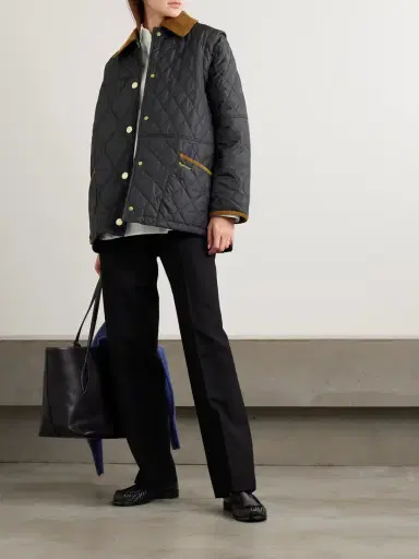 Barbour Lorrie Convertible Corduroy-trimmed Quilted Shell Jacket | Thumbnail 2 Barbour Lorrie Convertible Corduroy-trimmed Quilted Shell Jacket | Thumbnail 2