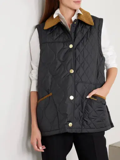 Barbour Lorrie Convertible Corduroy-trimmed Quilted Shell Jacket | Thumbnail 6 Barbour Lorrie Convertible Corduroy-trimmed Quilted Shell Jacket | Thumbnail 6