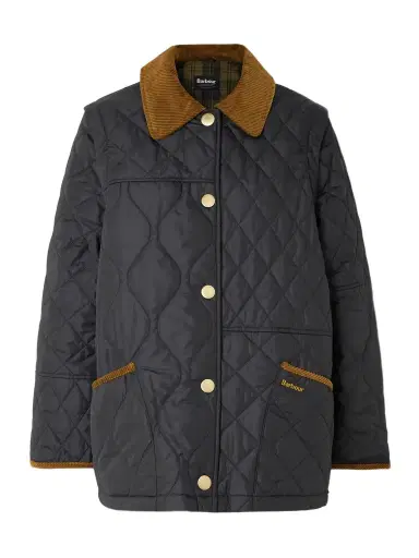 Barbour Lorrie Convertible Corduroy-trimmed Quilted Shell Jacket | Thumbnail 1 Barbour Lorrie Convertible Corduroy-trimmed Quilted Shell Jacket | Thumbnail 1