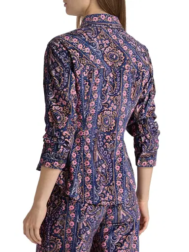 Cinq à Sept Women's Canyon Paisley Velveteen Jacket - Indigo Multi | Thumbnail 5 Cinq à Sept Women's Canyon Paisley Velveteen Jacket - Indigo Multi | Thumbnail 5