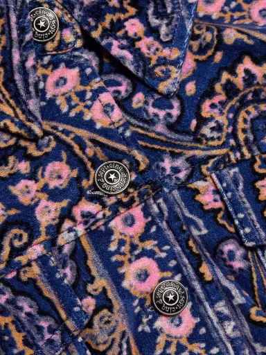 Cinq à Sept Women's Canyon Paisley Velveteen Jacket - Indigo Multi | Thumbnail 7 Cinq à Sept Women's Canyon Paisley Velveteen Jacket - Indigo Multi | Thumbnail 7