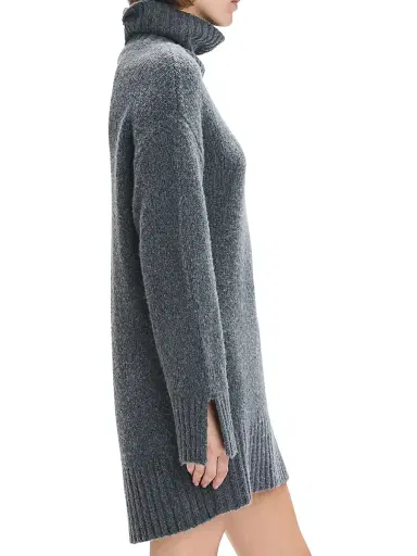 Favorite Daughter Women's The St. James Wool-Blend Turtleneck Minidress - London Fog - Size XL | Thumbnail 5 Favorite Daughter Women's The St. James Wool-Blend Turtleneck Minidress - London Fog - Size XL | Thumbnail 5
