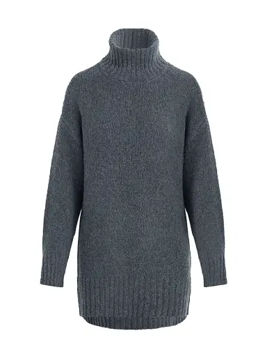 Favorite Daughter Women's The St. James Wool-Blend Turtleneck Minidress - London Fog - Size XL | Thumbnail 1 Favorite Daughter Women's The St. James Wool-Blend Turtleneck Minidress - London Fog - Size XL | Thumbnail 1
