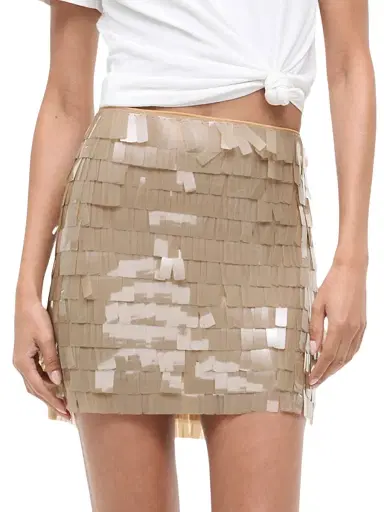 Staud Women's Max Paillette Miniskirt - Riverstone | Thumbnail 3 Staud Women's Max Paillette Miniskirt - Riverstone | Thumbnail 3