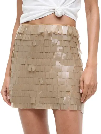 Staud Women's Max Paillette Miniskirt - Riverstone | Thumbnail 4 Staud Women's Max Paillette Miniskirt - Riverstone | Thumbnail 4