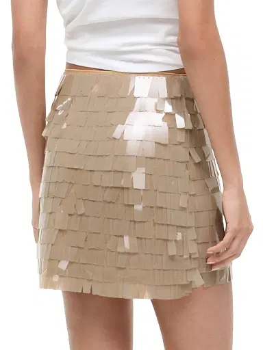 Staud Women's Max Paillette Miniskirt - Riverstone | Thumbnail 5 Staud Women's Max Paillette Miniskirt - Riverstone | Thumbnail 5