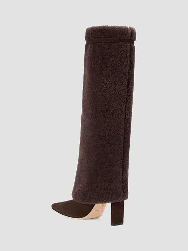 Staud Women's Wally 90MM Shearling Foldover Boots | Thumbnail 3 Staud Women's Wally 90MM Shearling Foldover Boots | Thumbnail 3