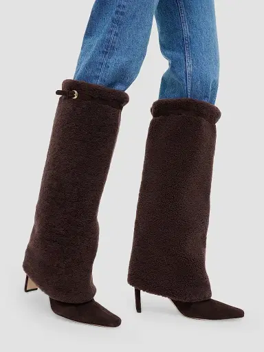 Staud Women's Wally 90MM Shearling Foldover Boots | Thumbnail 6 Staud Women's Wally 90MM Shearling Foldover Boots | Thumbnail 6
