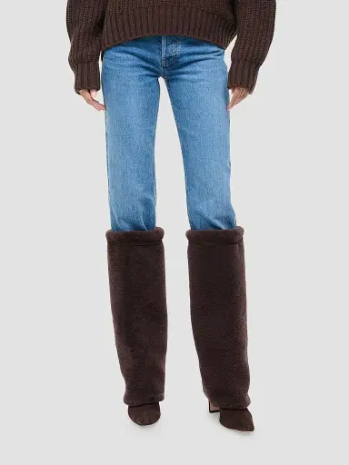 Staud Women's Wally 90MM Shearling Foldover Boots | Thumbnail 9 Staud Women's Wally 90MM Shearling Foldover Boots | Thumbnail 9