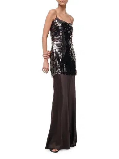 Staud Women's Mesa Sequin Maxi Dress - Earth | Thumbnail 4 Staud Women's Mesa Sequin Maxi Dress - Earth | Thumbnail 4
