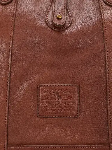 Polo Ralph Lauren Men's Heritage Leather Tote Bag - British Tan | Thumbnail 6 Polo Ralph Lauren Men's Heritage Leather Tote Bag - British Tan | Thumbnail 6