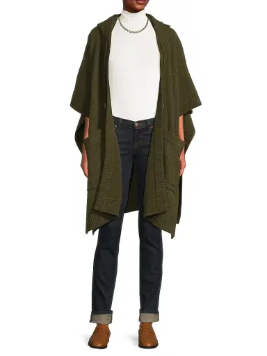 Burberry Women's St. Rosie Wool-Cashmere Cape - Shale | Thumbnail 2 Burberry Women's St. Rosie Wool-Cashmere Cape - Shale | Thumbnail 2