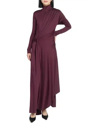 Victoria Beckham Women's Twisted Stretch-Jersey Maxi Dress - Merlot | Thumbnail 2 Victoria Beckham Women's Twisted Stretch-Jersey Maxi Dress - Merlot | Thumbnail 2