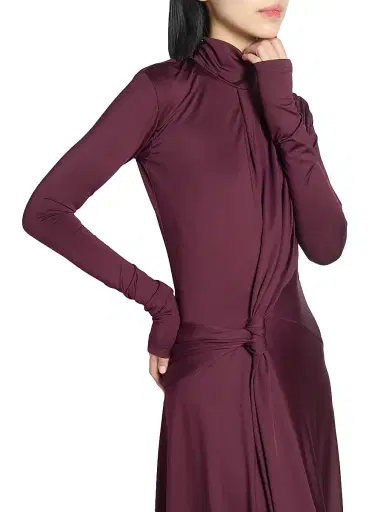 Victoria Beckham Women's Twisted Stretch-Jersey Maxi Dress - Merlot | Thumbnail 6 Victoria Beckham Women's Twisted Stretch-Jersey Maxi Dress - Merlot | Thumbnail 6