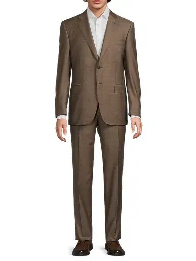 Canali Men's Siena Notch Lapel Wool Suit - Tan | Thumbnail 3 Canali Men's Siena Notch Lapel Wool Suit - Tan | Thumbnail 3