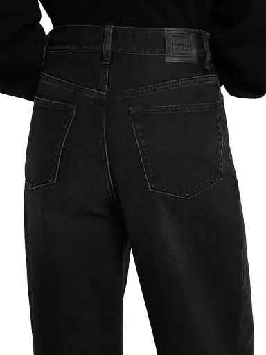 TOTEME Women's High-Rise Wide-Leg Jeans - Faded Black - Size 30 | Thumbnail 6 TOTEME Women's High-Rise Wide-Leg Jeans - Faded Black - Size 30 | Thumbnail 6
