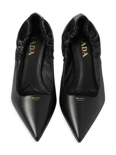 Prada Women's Leather Pumps - Black | Thumbnail 2 Prada Women's Leather Pumps - Black | Thumbnail 2