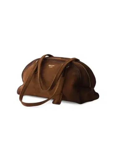 Prada Women's Suede Shoulder Bag - Brown | Thumbnail 2 Prada Women's Suede Shoulder Bag - Brown | Thumbnail 2