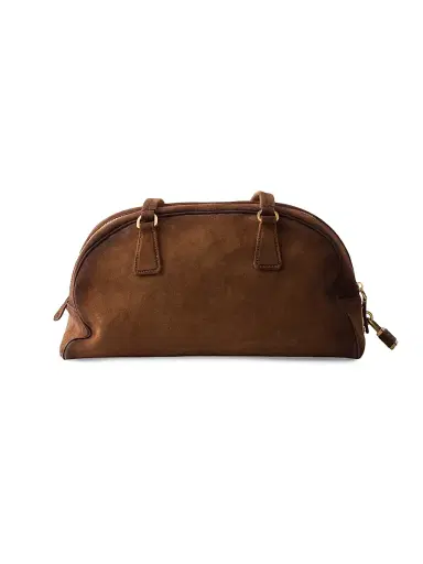 Prada Women's Suede Shoulder Bag - Brown | Thumbnail 3 Prada Women's Suede Shoulder Bag - Brown | Thumbnail 3
