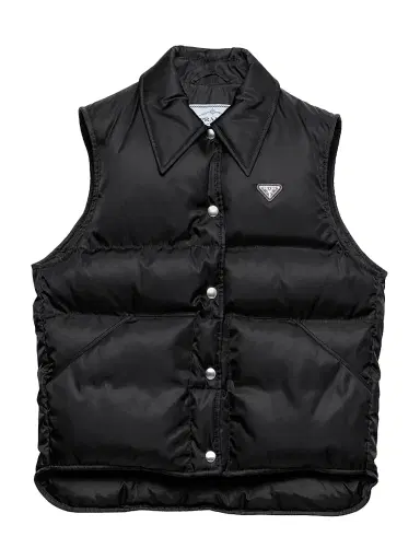 Prada Women's Re-Nylon Down Vest - Black - Size 0 | Thumbnail 1 Prada Women's Re-Nylon Down Vest - Black - Size 0 | Thumbnail 1