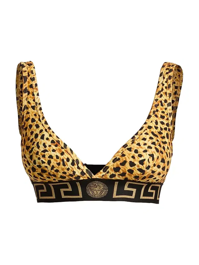 Women's Cheetah-Print Jersey Bra - Size XL Women's Cheetah-Print Jersey Bra - Size XL