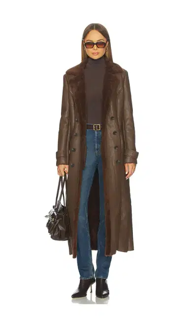 Bardot Faux Leather Trench Coat | Thumbnail 1 Bardot Faux Leather Trench Coat | Thumbnail 1