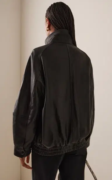 Nour Hammour Ariste Leather Bomber Jacket | Thumbnail 4 Nour Hammour Ariste Leather Bomber Jacket | Thumbnail 4
