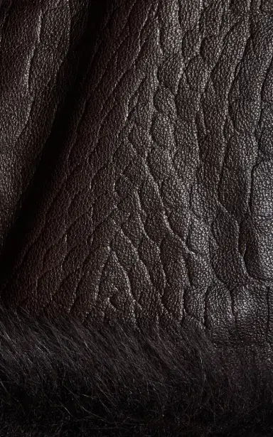 Nour Hammour Sabine Shearling-Trimmed Croc-Effect Leather Coat | Thumbnail 5 Nour Hammour Sabine Shearling-Trimmed Croc-Effect Leather Coat | Thumbnail 5