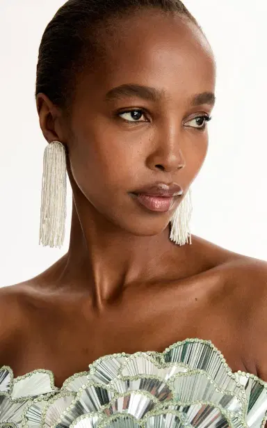 Oscar de la Renta Cascade Tassel Drop Earrings | Thumbnail 3 Oscar de la Renta Cascade Tassel Drop Earrings | Thumbnail 3