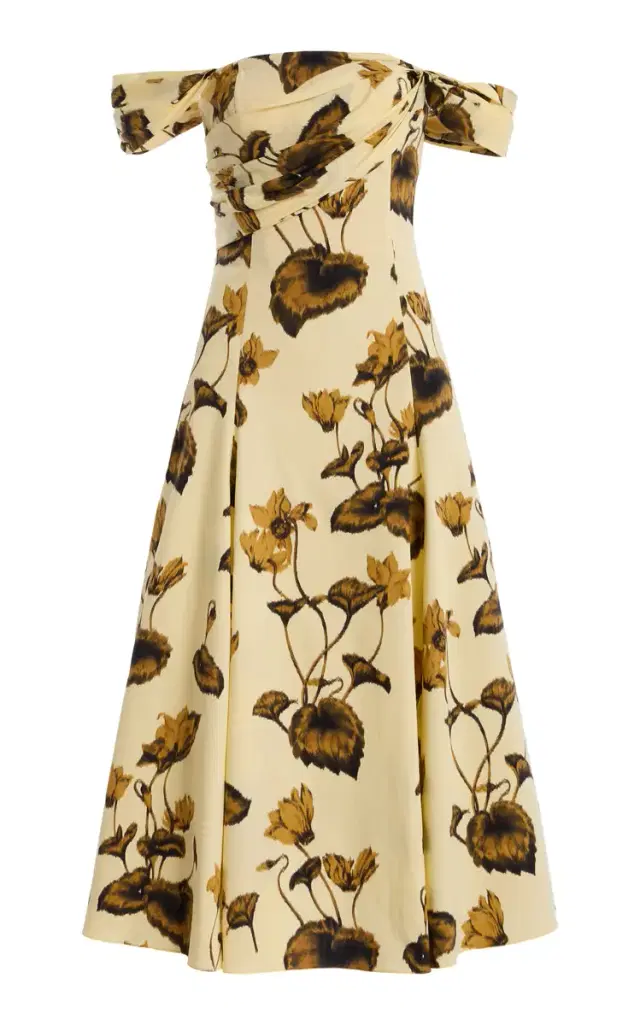 Cyclamen Off-The-Shoulder Stretch-Cotton Midi Dress Cyclamen Off-The-Shoulder Stretch-Cotton Midi Dress