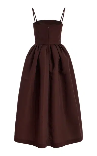 Oscar de la Renta Cyclamen Faille Midi Dress | Thumbnail 5 Oscar de la Renta Cyclamen Faille Midi Dress | Thumbnail 5
