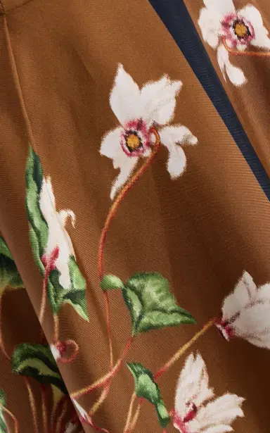 Oscar de la Renta Cyclamen Silk Halter Midi Dress | Thumbnail 6 Oscar de la Renta Cyclamen Silk Halter Midi Dress | Thumbnail 6