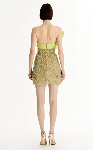 Oscar de la Renta Bow-Detailed Silk Cocktail Mini Dress | Thumbnail 5 Oscar de la Renta Bow-Detailed Silk Cocktail Mini Dress | Thumbnail 5