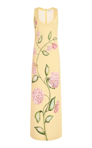 Oscar de la Renta Porcelain Flowers Stretch-Crepe Gown | Thumbnail 8 Oscar de la Renta Porcelain Flowers Stretch-Crepe Gown | Thumbnail 8