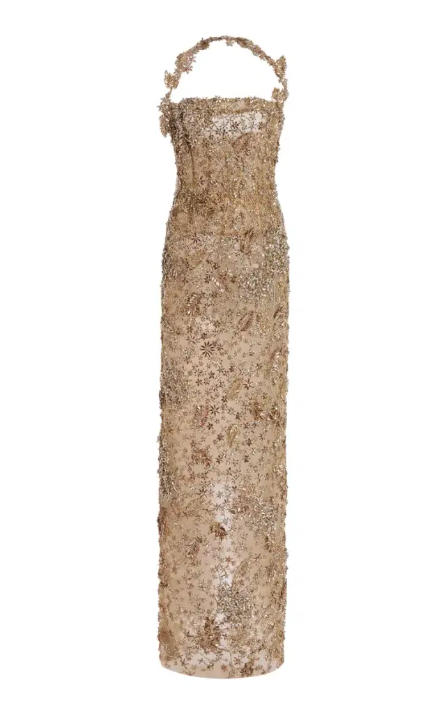 Crystal-Embroidered Maxi Dress Crystal-Embroidered Maxi Dress