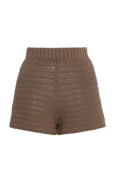 Zulu & Zephyr Lattice-Knit Cotton Shorts | Thumbnail 1 Zulu & Zephyr Lattice-Knit Cotton Shorts | Thumbnail 1