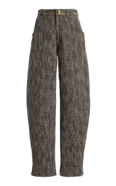 DARKPARK Khris Herringbone Cotton-Blend Barrel-Leg Pants | Thumbnail 1 DARKPARK Khris Herringbone Cotton-Blend Barrel-Leg Pants | Thumbnail 1
