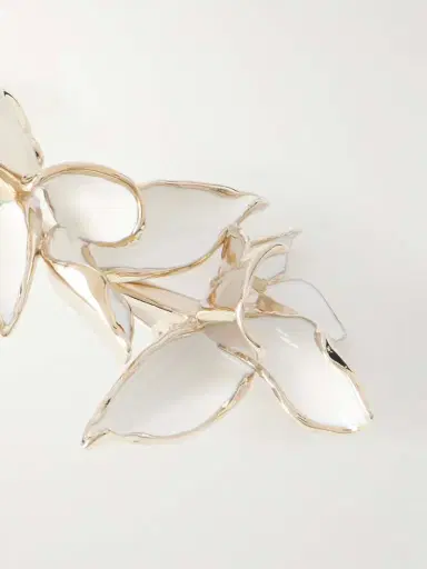 Erdem Flower Gold-tone And Enamel Brooch | Thumbnail 4 Erdem Flower Gold-tone And Enamel Brooch | Thumbnail 4