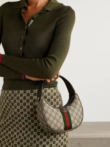 Gucci Ophidia Small Leather-trimmed Printed Coated-canvas Shoulder Bag | Thumbnail 2 Gucci Ophidia Small Leather-trimmed Printed Coated-canvas Shoulder Bag | Thumbnail 2