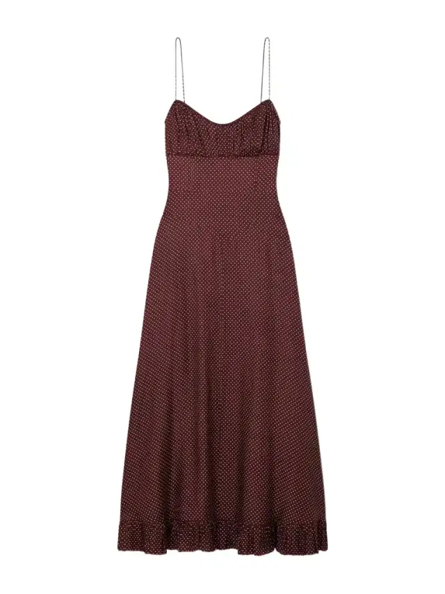 Rosaria Gathered Polka-dot Silk-blend Midi Dress Rosaria Gathered Polka-dot Silk-blend Midi Dress