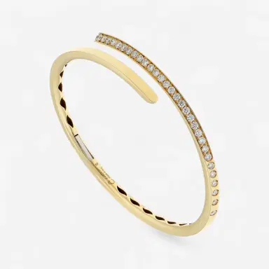 Crivelli Crivelli 18K Yellow Gold Diamond Open Bangle Bracelet by The Solist | Thumbnail 2 Crivelli Crivelli 18K Yellow Gold Diamond Open Bangle Bracelet by The Solist | Thumbnail 2