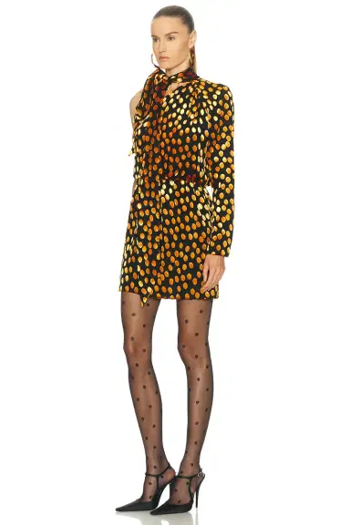 Saint Laurent One Shoulder Mini Dress | Thumbnail 3 Saint Laurent One Shoulder Mini Dress | Thumbnail 3