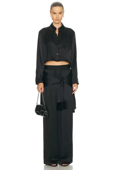 Alexander Wang Prestyled High Rise Boxer Pant | Thumbnail 5 Alexander Wang Prestyled High Rise Boxer Pant | Thumbnail 5