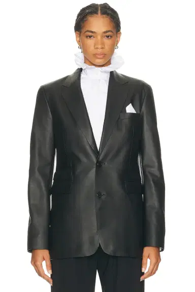 Ralph Lauren Collection Eli Leather Blazer | Thumbnail 2 Ralph Lauren Collection Eli Leather Blazer | Thumbnail 2